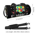 thumbnail image 2 of Easygdp I Love With Autism Travel Duffle Bag,Carry on Bag Travel Bags Gym Bag Carry On Luggage Bags, 2 of 6
