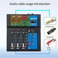 thumbnail image 4 of DJ Audio Mixer 4 Channel Sound Mixing Console with USB MP3 Jack 12V Power for Computer Recording an, 4 of 5