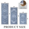 thumbnail image 2 of Boho Kitchen Rugs Sets 3 Piece with Runner Non Slip Kitchen Mats for Floor Washable Bohemian Runner Rug Set of 3 Blue&Gray, 2 of 13