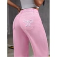 thumbnail image 3 of Pantalones vaqueros bordados con lazo for mujer Y2k, pierna recta, pantalones vaqueros de cintura alta, pantalones largos sueltos, pantalones adelgazantes, 3 of 4