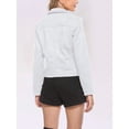 thumbnail image 6 of Women'S Faux Leather Moto Biker Short Coat Jacket White XXL, 6 of 9