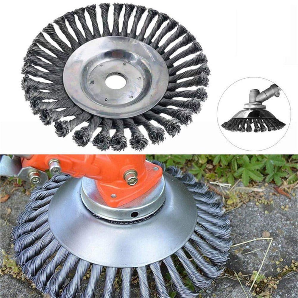 5 Inch 8 Inch Round Brush for Brush Cutter Lawn Mower 4 Inch 6 Inch Kylewo Professional Weed Grooving Brush Weed Brush