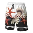 thumbnail image 5 of Kll Starfishes Shells Men'S Casual Summer Beach Shorts Hawaiian Shorts With Pockets-Xx-Large, 5 of 9