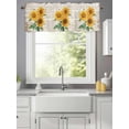 thumbnail image 3 of Curtain Valance for Windows,Farm Rural Sunflower Bee Kitchen Valances Rod Pocket Short Curtains,Retro Country Wood Plank Window Treatment Panel for Bedroom Bathroom 60x18in, 3 of 9
