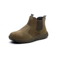 thumbnail image 1 of Bellella Men Work Boots Slip On Safety Shoes Steel Toe Protection Boot Comfort Chelsea Booties Construction Khaki 9.5, 1 of 2