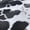 Black on White, variant on Cow Print Vinyl, Smooth Textured Animal Hide Pattern Faux Leather, Embossed Upholstery Craft and DIY Pleather - One Foot 12"x54" (Black on White)