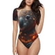 thumbnail image 1 of Fotbe Cute Maple Leaf Koala Body de Mujer con Cuello Redondo y Mangas Cortas, Sin Mangas Ajustado, Suave, Cómodo y Básico-XX-Large, 1 of 7