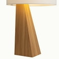 thumbnail image 6 of Obelisk Table Lamp - Natural Ash Wood Finish White Cotton-Linen Shade, 6 of 10
