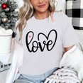 thumbnail image 4 of Tbopshirt Valentine's Day T-Shirts for Women Tees,Plus Size Womens Tops,Women Valentines Day Short Sleeve Heart Printed T-Shirt Novelty Graphic S-XXXL, 4 of 4