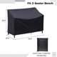 thumbnail image 5 of Funda para banco de exterior, 210D, resistente, para muebles de patio de 2 plazas, con rejillas de ventilación, resistente a todo tipo de clima, 53 L x 26 W x 35 H pulgadas, 5 of 7