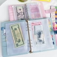 thumbnail image 2 of Muyoka Carpeta de presupuesto A6 con sobres de dinero en efectivo, sobres de planificador de presupuesto de cuero de PU, planificador diario de carpeta de dinero, carpeta de ahorro de dinero, recibos Muyoka Hogar, 2 of 7