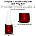thumbnail image 4 of Tribest Ready Personal 2 with Mason Jar Blending Mug Blender, Basic Pack, Red, 4 of 5