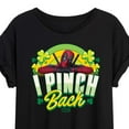 thumbnail image 3 of Marvel Deadpool - St. Patrick's Day I Pinch Back - Women's Oversized Graphic T-Shirt, 3 of 5