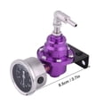 thumbnail image 4 of Regulador De Presión De Aluminio CNC Universal De 3,7 Pulgadas Para Coche 160psi 0-8 KG/CM² Ajustable 1: 1 Kit De Medidor De Aceite Regulador De Presión De Combustible, 4 of 7