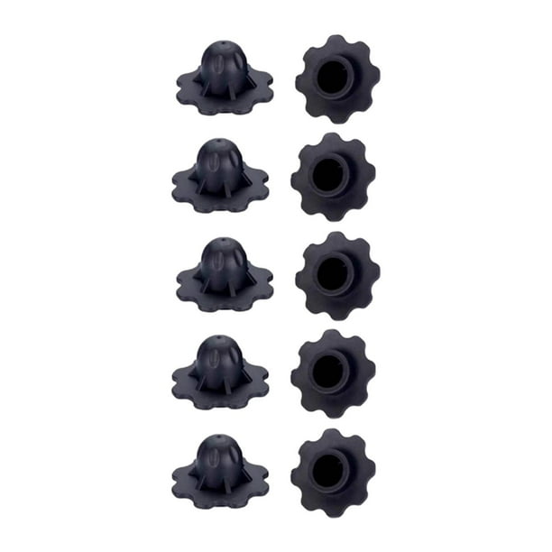 10 fundas para pies de silla Moon, accesorios para muebles de exterior, antihundimiento, con tapa final 18 mm