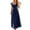 Navy, variant on FYEGRE Women's Evening Dresses Long V-Neck Bridesmaid Dresses Chiffon for Wedding Backless Party Date Night Graceful Classic Sophisticated Tiered FloorLength Ruffle Dress Light Green XL