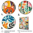 thumbnail image 3 of Designart "Colorful Creatures Nursery Animal Pattern IV" People Canvas Wall Art - Farmhouse Colorful Animal Nursery Bedroom Canvas Wall Art, 3 of 6