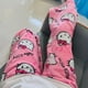 thumbnail image 2 of Sanrio-pantalones de pijama de lana de Coral de Hello Kitty para mujer, Pantalones suaves, pantalones casuales para el hogar, regalo de cumpleaños Kawaii, dibujos animados de Anime, nuevo, 2 of 3