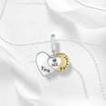 thumbnail image 2 of Two Tone You & Me Together Forever S925 Love Dangle Charm for Women Moment Bracelet Necklace Pendant, 2 of 6