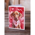 thumbnail image 2 of Vizsla My Valentine Greeting Cards Pack of 8 7 in x 5 in, 2 of 3