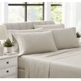 thumbnail image 2 of Egyptian Cotton Sateen Weave 400 Thread Count Sheet Set, King - Wrinkle Resistant, Generous Fit (18 Inches Deep)- Tan, 2 of 3