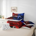 thumbnail image 6 of Feelyou Futuristic Gamepad Boys Twin Bedding Sets 7-Piece, Fashion Red Blue Honeycomb Bedding Comforter Set, Modern Video Game Reversible Sheet Sets, Ultra Soft Bedroom Decor, 6 of 8