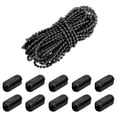 thumbnail image 1 of Cadena de cuentas de 10.94 yardas de Uxcell con 20 conectores para persianas de cuentas en negro, 1 of 5