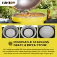 thumbnail image 6 of SUNJOY 20 inch Charcoal Grill, Egg-shaped Outdoor Grill with Pizza Stone, Ultimate BBQ Grill and Smoker with Wheels, Yellow, 6 of 11