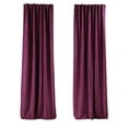 thumbnail image 5 of 3S Brother's Solid Luxury Matte Velvet Soft Curtains Set of 2 Panels Hanging Back Tap & Rod Pocket Home Décor Bedroom Kitchen Office Windows Room Darkering ( Ruby-Magenta-Pink-52"x120"), 5 of 6