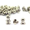 thumbnail image 1 of 30 Pack Silver Round Head Button Stud Slotted Screws 8x10x10mm Chicago Screws Nail Rivet for DIY Leather Craft, 1 of 4