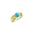thumbnail image 4 of RYLOS Rings for Women 14K Gold Plated Silver Angel Wing Birthstone Ring 7X5MM Gemstone & Diamonds June Turquoise Jewelry for Women Size 9, 4 of 7