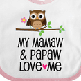 thumbnail image 4 of Inktastic Mamaw and Papaw Girl Granddaughter Owl Girls Baby Bib, 4 of 4