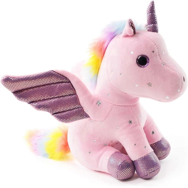 Sew Butiful 8 inch Unicorn Stuffed Animals, Cute Unicorn Gift Toys for Girls, Unicorns Birthday Gifts Soft Plush Toys Set (Pink)