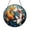Acrylic 3.5 Inch, variant on Stained Glass Twin Fish Suncatcher, Ocean Window Hanging Decor, Round Marine Glass Art Panel Ornament