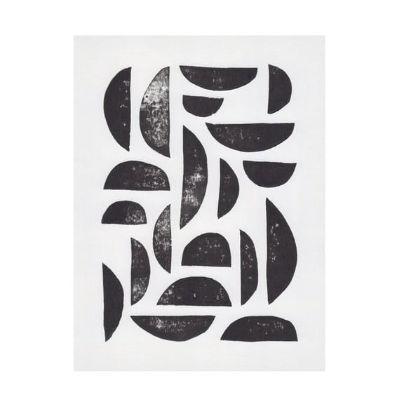 Trademark Fine Art Alisa Galitsyna Linocut Abstract 7 Canvas Wall Art