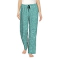 thumbnail image 1 of Balery Teal Green Glitter Pantalones de pijama para mujer, pijamas ultraligeros, pantalones de estar por casa-Large, 1 of 6