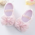 thumbnail image 5 of Rhuody Boys Shoes 3-6 Months Solid Color Sole Pearl Dress Flower Princess Shoes Adorable Shoes Pink, 5 of 9