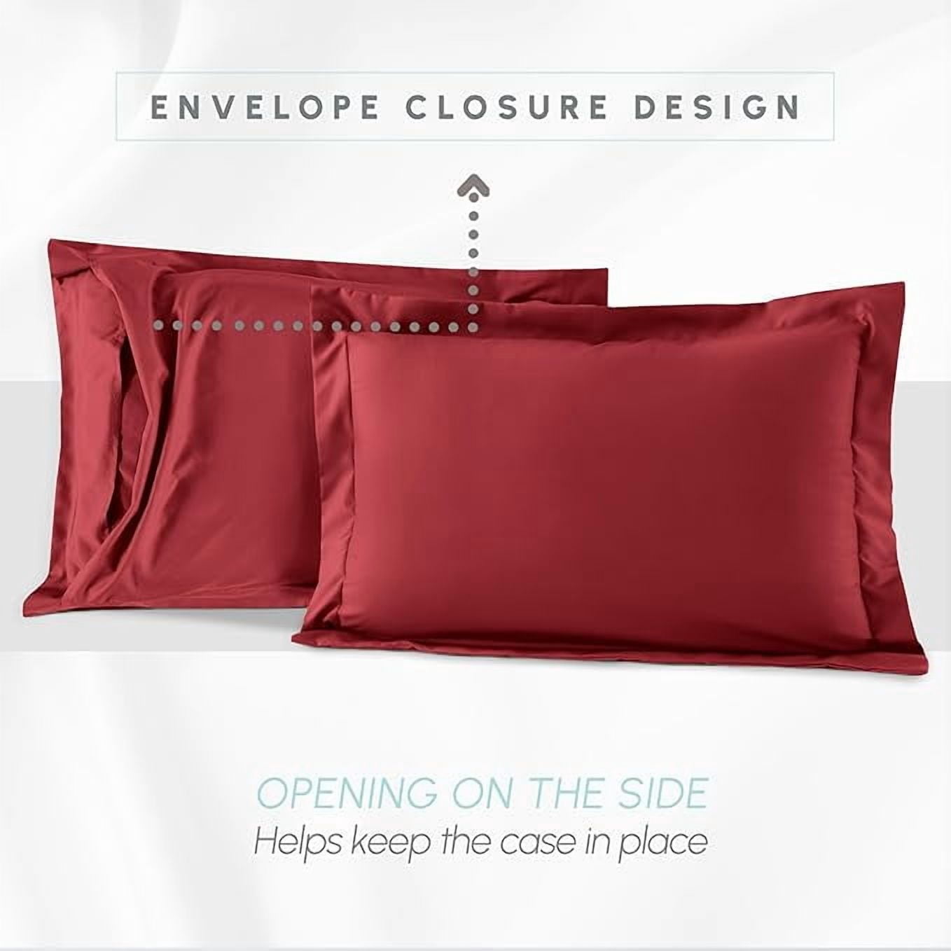 Elegant Comfort 3-Piece Comforter Set, Down Alternative Box Stitched, Ultra Soft All-Season Bedding with Shams, Plush Cozy Duvet Insert with Corner Tabs - King, Burgundy