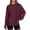 Wine, variant on Long Sleeve Shirts for Women 2026 Spring Basic Shirt Crewneck Plain Oversized Blouse Womens Tops