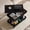 Black, variant on 26.8" Rolling Side Table with 360° Rotating Top, Storage and Wheels, Black