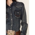 thumbnail image 4 of Wrangler Women’s Long Sleeve Western Snap Work Shirt, Denim, M, 4 of 5