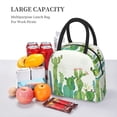 thumbnail image 5 of Yiaed Cartoon Cactus Print Lunch Bag Adult Insulated Lunch Box, Leakproof Cooler Food Lunch Containers Reusable High Capacity Lunch Tote Bags-One Size, 5 of 6