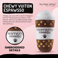 thumbnail image 3 of Dog Diggin Designs Nouveau Haute Coffee Station Collection | Unique Squeaky Parody Plush Dog Toys – Baristas Needed!, 3 of 6