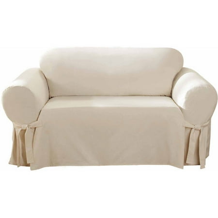 Sure Fit Duck Slipcover - Sure Fit Cotton Duck Loveseat Slipcover