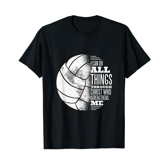 Christian Volleyball I Can Do All Things Through Christ T-Shirt