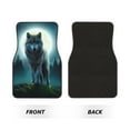 thumbnail image 2 of Honeii Wolf Print Car Foot Mat Four-Piece Set - Front & Rear Universal Car Floor Mats for SUVs, Trucks, Sedans, 2 of 7