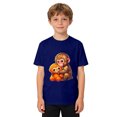 thumbnail image 1 of Boys Monkey Graphic Print Short Sleeve Punch T Shirt Casual Crew Neck Tee for Kids Comfortable Youth Basic Top, 1 of 4