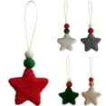 thumbnail image 5 of Fairnull Christmas Tree Hanging Pendant Felt Wool Star Fur Ball Hanging Ornament for Party Home Decor, 5 of 9
