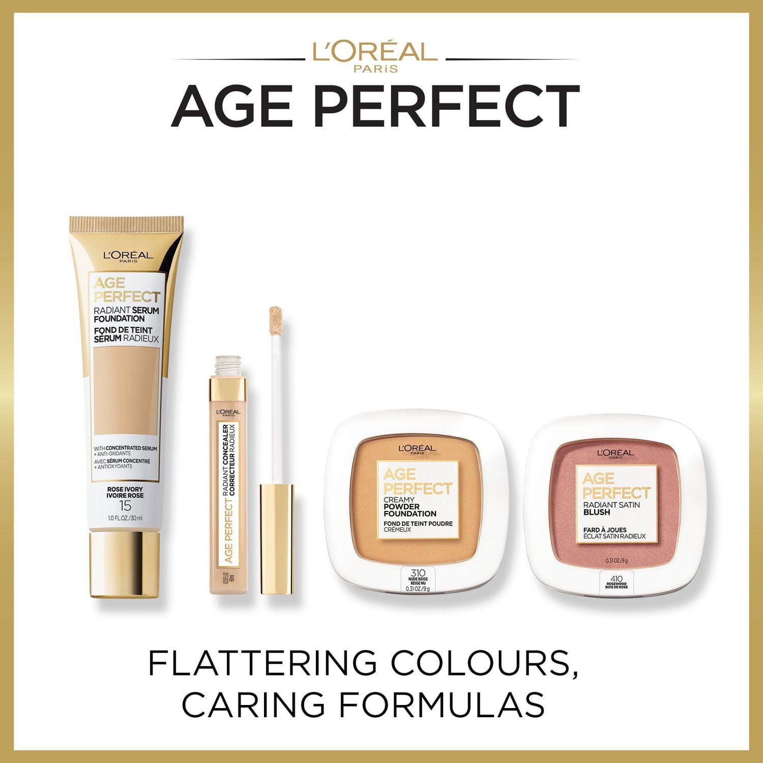 L'Oréal Paris Age Perfect Radiant Concealer, Blurs Without Settling,  Ivory Beige, 6.8  ML