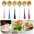 thumbnail image 4 of Stainless Steel Spoon Round Dessert Watermelon Tablespoon Mirror Finish Teaspoon Kitchen Gadget, 4 of 8